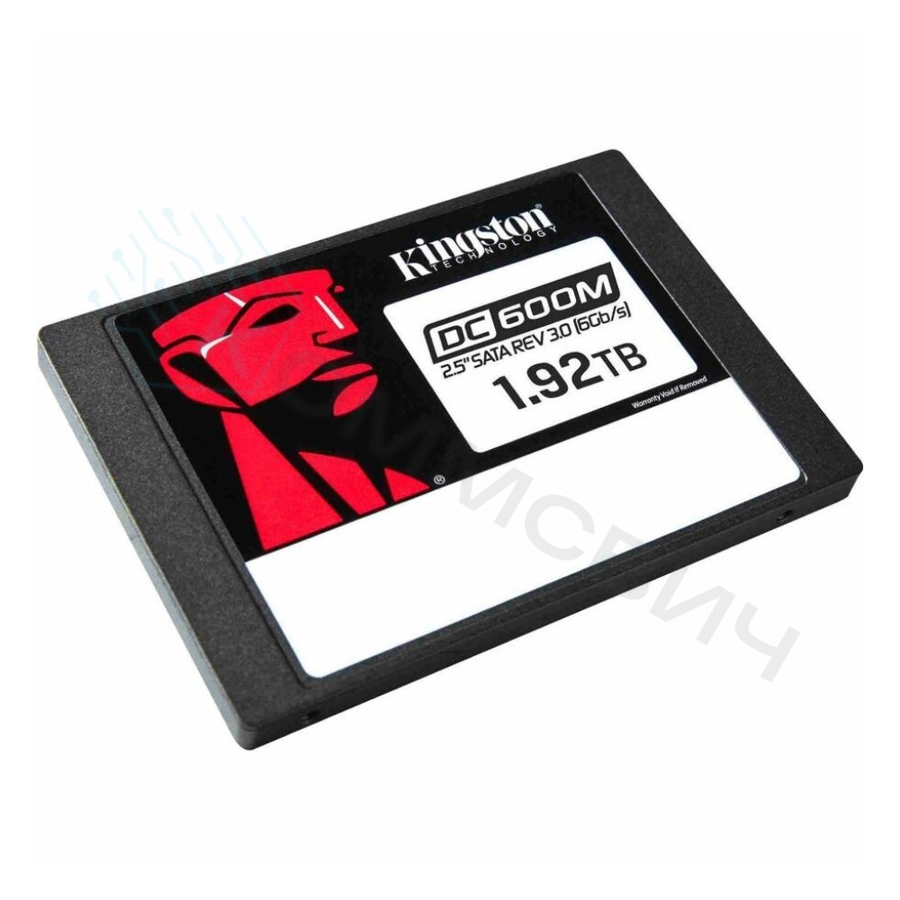 Твердотельный накопитель Kingston SSD 1,92TB DC600M/1920G 2.5" 7mm SATA3 3D TLC DWPD1 (12мес),