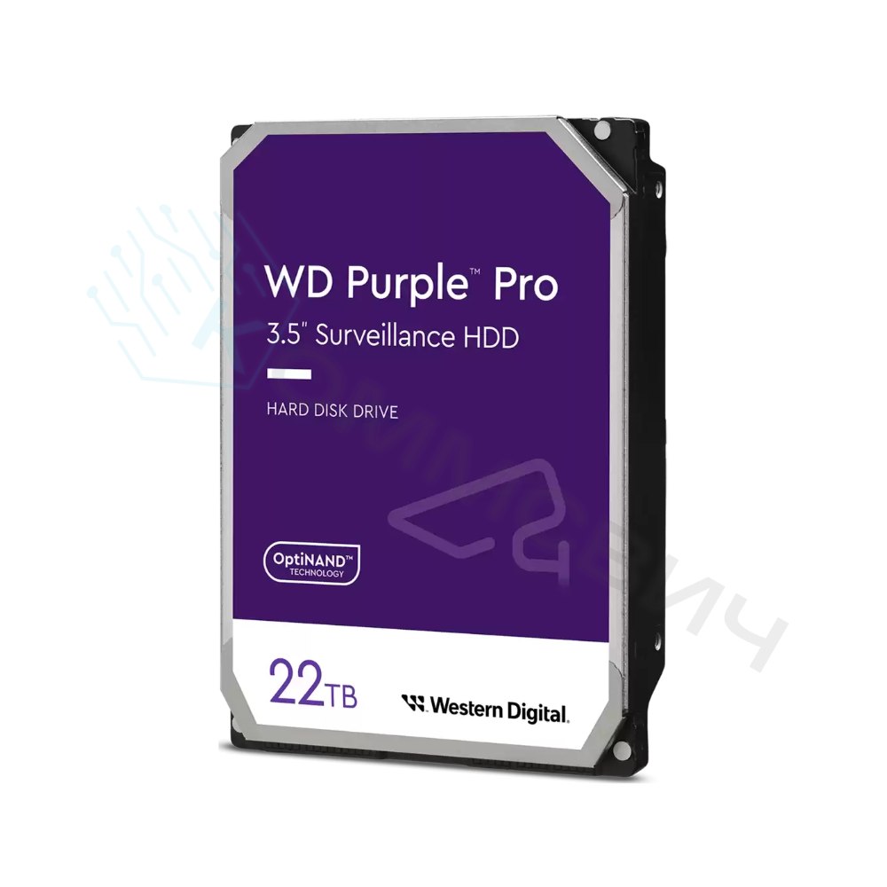 Диск HDD WD Purple Pro SATA 3.5" 22 ТБ, WD221PURP
