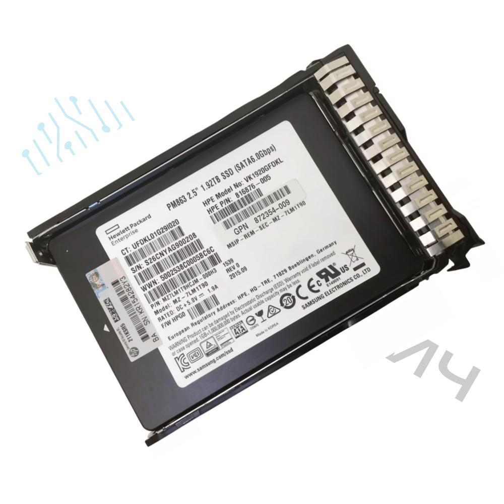 Твердотелый Накопитель SSD 1.92Tb 2.5-inch LFF (SCC) HPE hot-plug SATA 6G/s MU D
