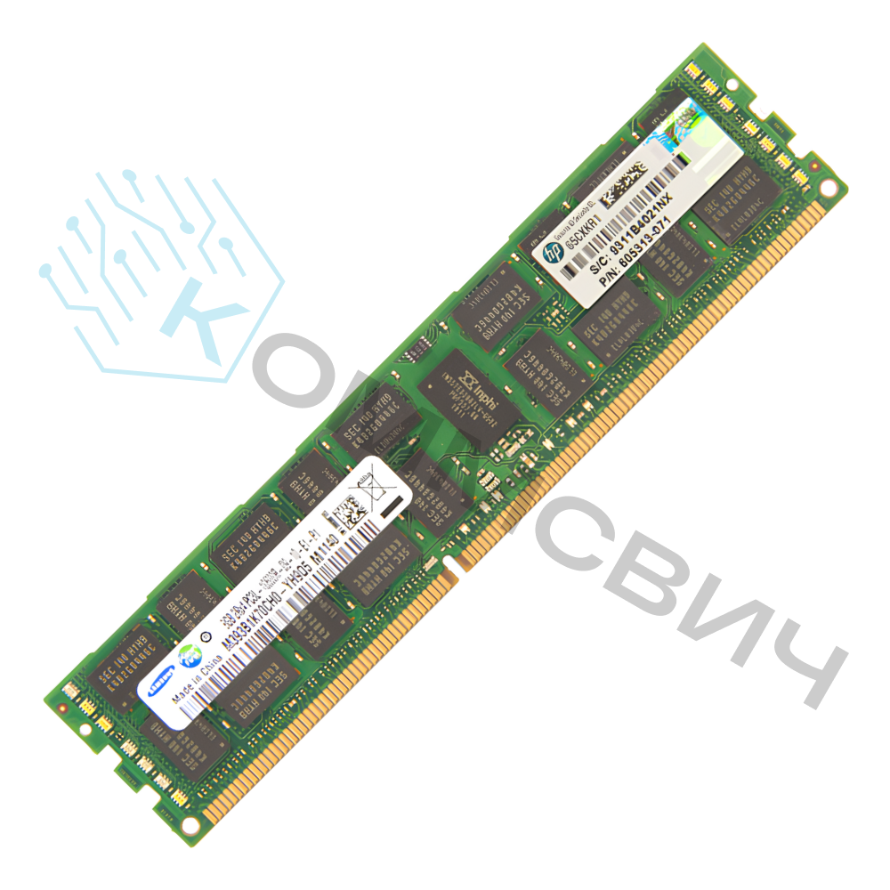 Память 604506-B21 HP 8GB (1x8GB) Dual Rank x4 PC3L-10600 Reg