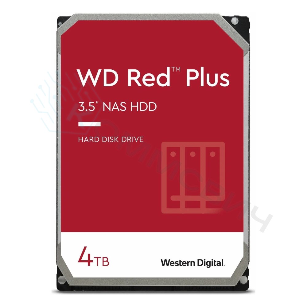 Диск HDD WD Red Plus SATA 3.5" 4 ТБ, WD40EFPX