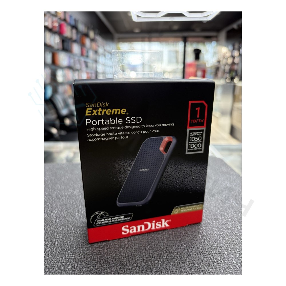 Внешний SSD SanDisk 1TB SDSSDE61-1T00-G25 Type-C, USB 3.2 Gen2, R/W 1050/1000, black,