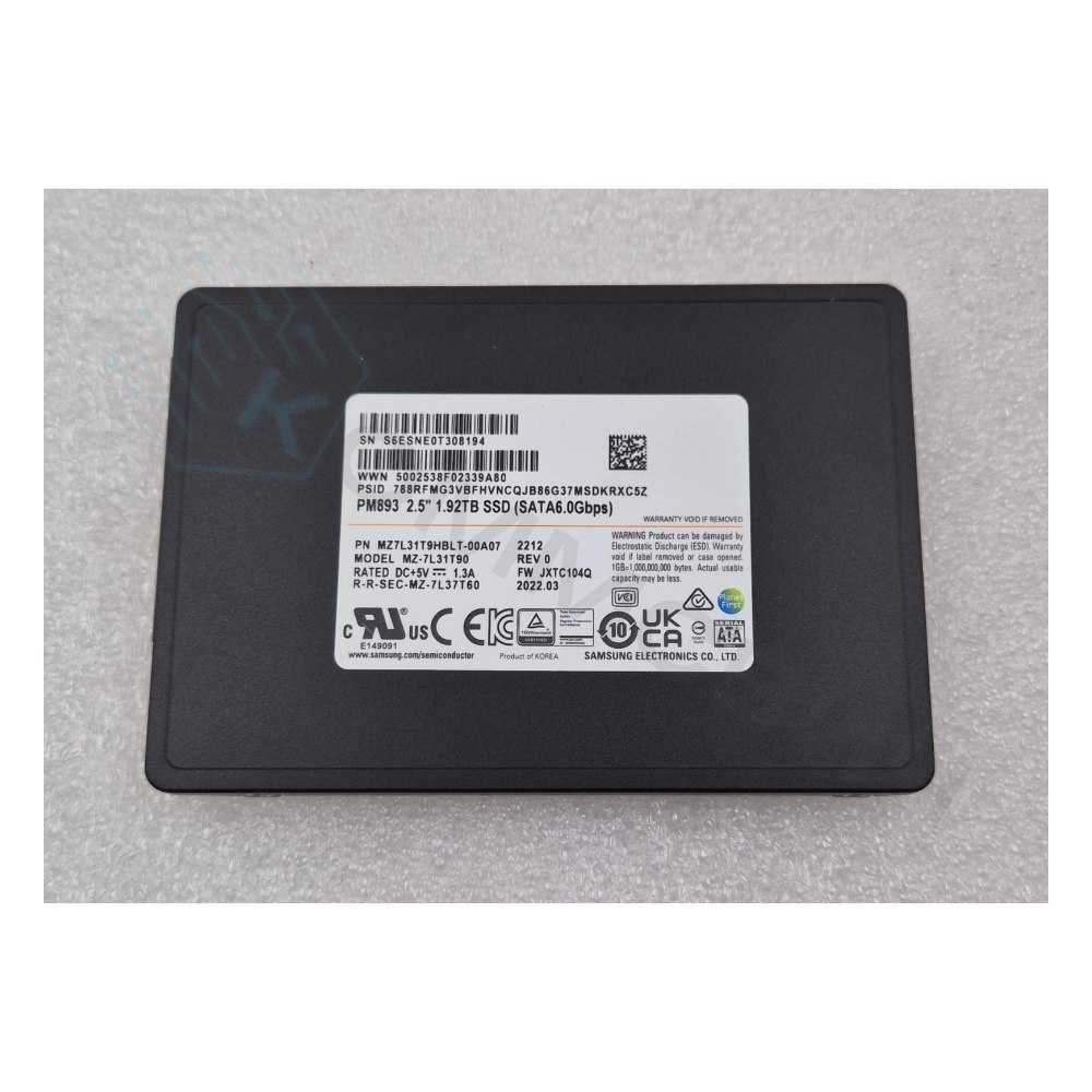 Твердотельный накопитель Samsung SSD 2TB MZ7L31T9HBLT-00A07 PM893 2.5" 7mm SATA3,