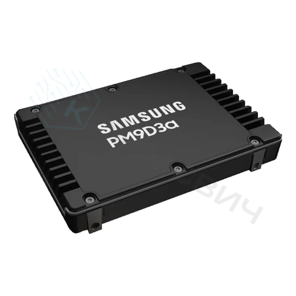 Твердотельный накопитель Samsung SSD 3,84Tb MZWL63T8HFLT-00AW7 PM9D3a, U.3(2.5" 15mm), NVMe, PCIe 5.,
