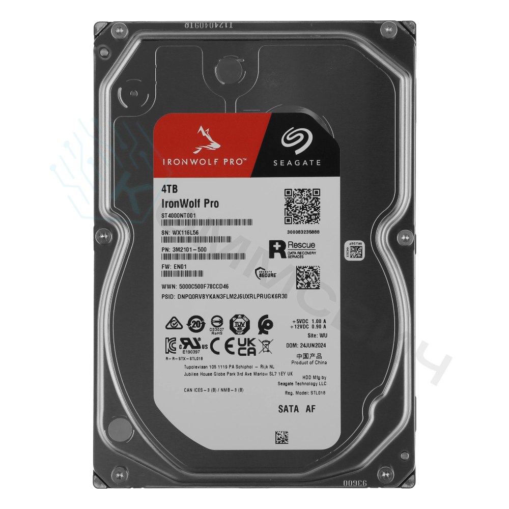 Диск HDD Seagate Ironwolf Pro SATA 3.5" 4 ТБ, ST4000NT001